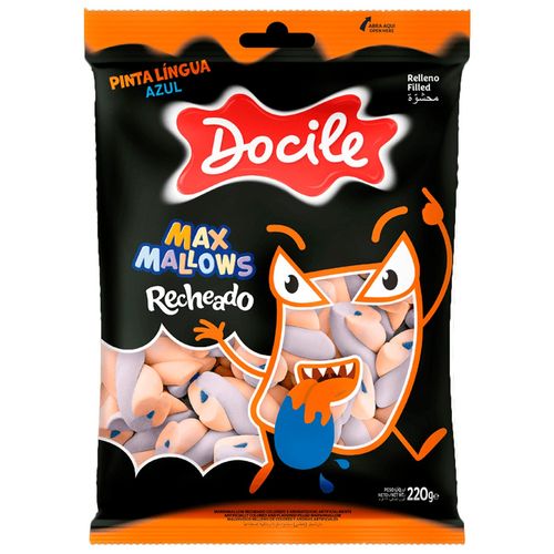 Marshmallow Maxmallows Twist Recheado Pinta Língua 220g