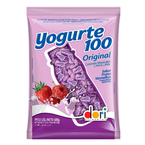 Bala Yogurte 100 Frutas Vermelhas 600g