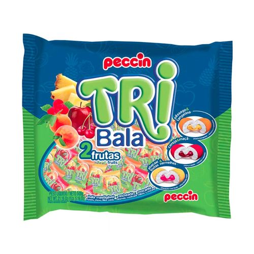 Bala Tri 2 Frutas Sortidas 500g