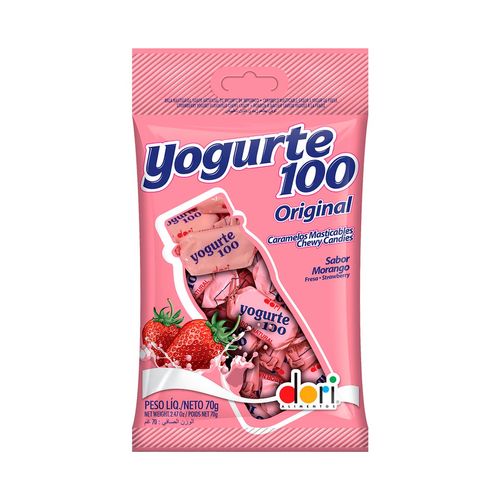 Bala Yogurte 100 Morango 70g