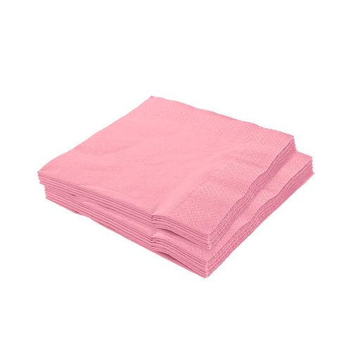 Guardanapo Rosa Bebê 24x24cm - 20 unidades