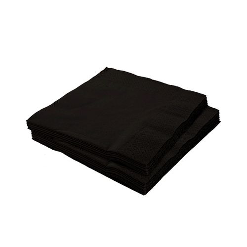 Guardanapo Preto 24x24cm - 20 unidades