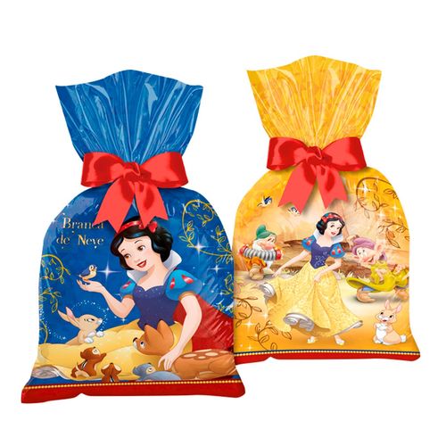 *Sacola Plástica Branca de Neve Clássica - 12 unidades