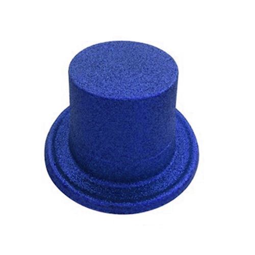 Cartola Alta com Gliter Azul