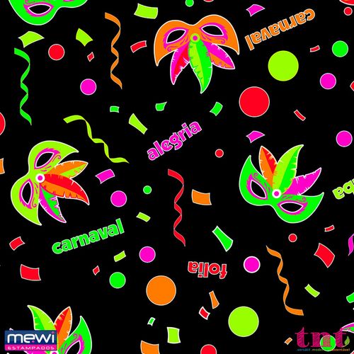 TNT Carnaval Folia Preto Neon - Metro