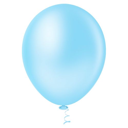 Balão 9 Liso Azul Claro - 50 unidades