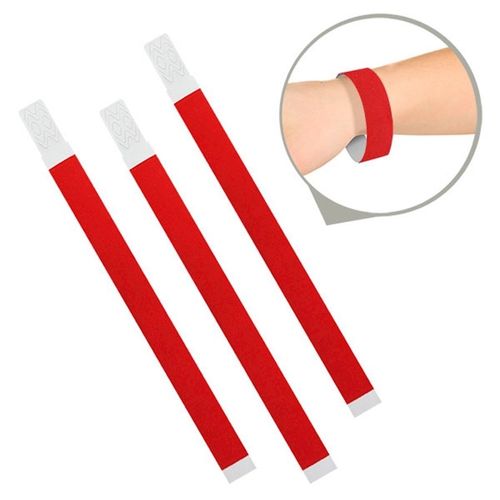 Pulseira de Identificação Vermelha - 50 unidades