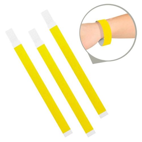 Pulseira de Identificação Amarelo - 50 unidades