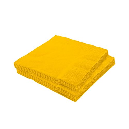 Guardanapo Amarelo 24x24cm - 20 unidades