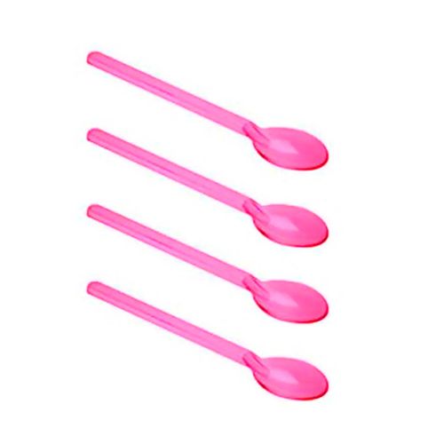 Colher Mini Rosa Cristal - 100 unidades