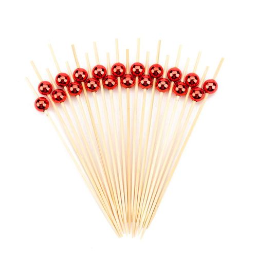 Palito para Petisco Vermelho Perolado - 20 unidades