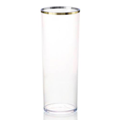 Copo Long Drink Cristal Borda Dourada