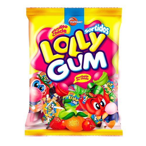 Pirulito Lolly Gum Frutas 600g