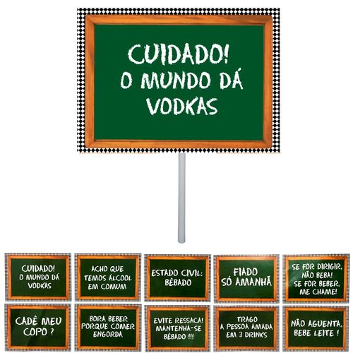 Plaquinhas Boteco com Haste - 10 unidades