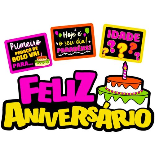 Painel Aniversário Neon