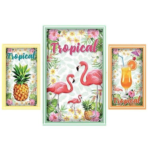 Kit Quadros Tropical - 03 unidades