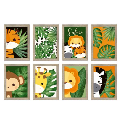 *Cartaz Decorativo Safari 2 - 08 unidades