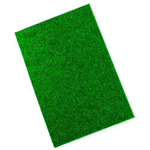 Placa de E.V.A. com Gliter Verde Escuro