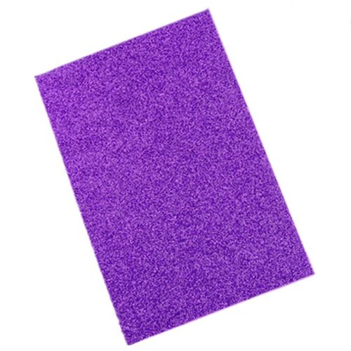 Placa de E.V.A. com Gliter Roxo