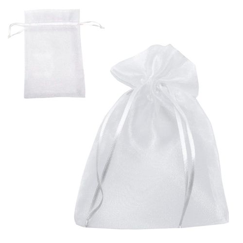 Saco de Organza 20x30 Branco - 12 unidades