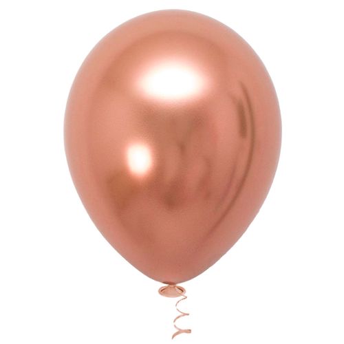 Balão 10 Platino Cromado Rosé Gold - 25 unidades