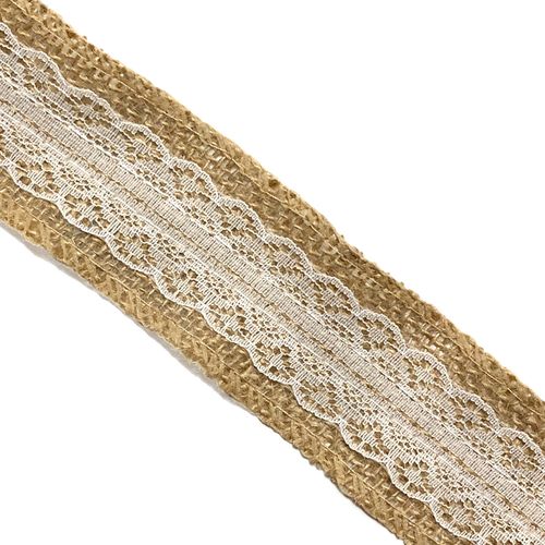 Fita Juta Rendada 4,5cm - Metro