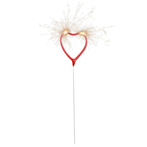 Vela Sparkles Coração Vermelho