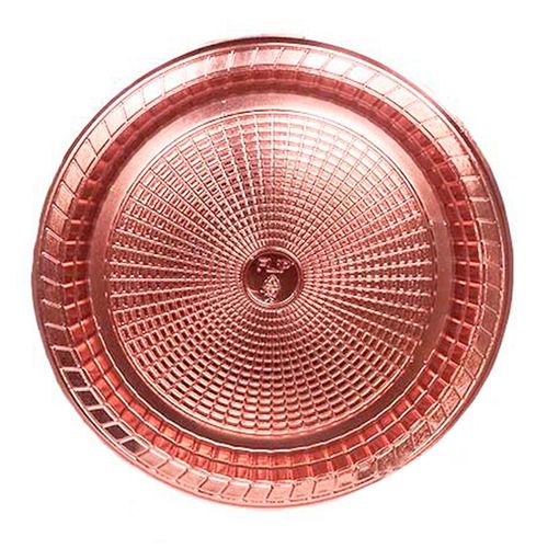 Prato Metalizado 22cm Rosé Gold - 06 unidades