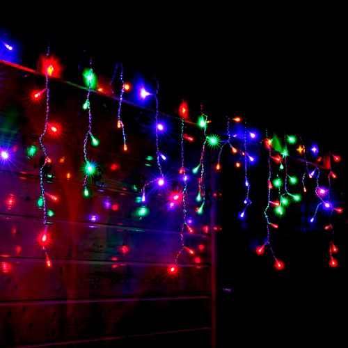 Cascata 100 LEDs Colorido 8 Funções 110v - 2,5 metros