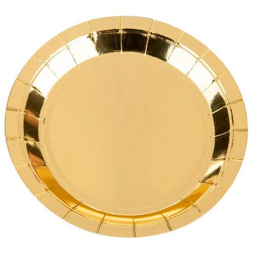 Prato de Papel Dourado - 10 unidades