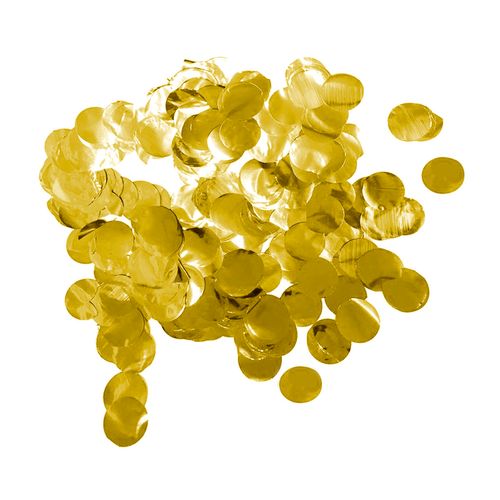Confete Metalizado Redondo Dourado - 15 gramas