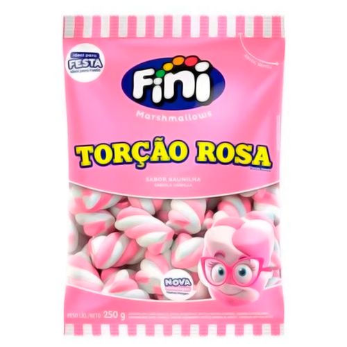 Marshmallow Torção Rosa 250g - Fini