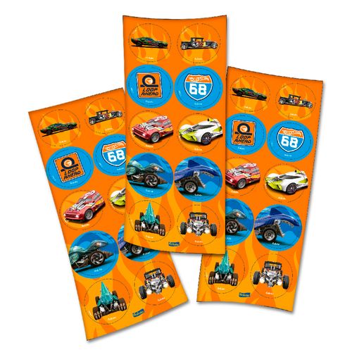 *Adesivo Redondo Hot Wheels - 30 unidades