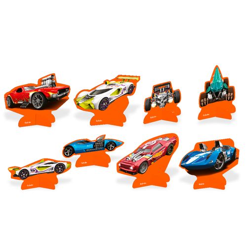 *Decoração de Mesa Hot Wheels - 08 unidades