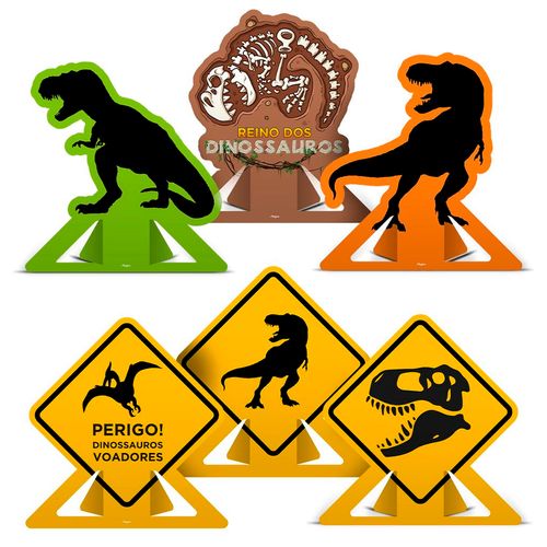 *Decoração de Mesa Dinossauro - 06 unidades