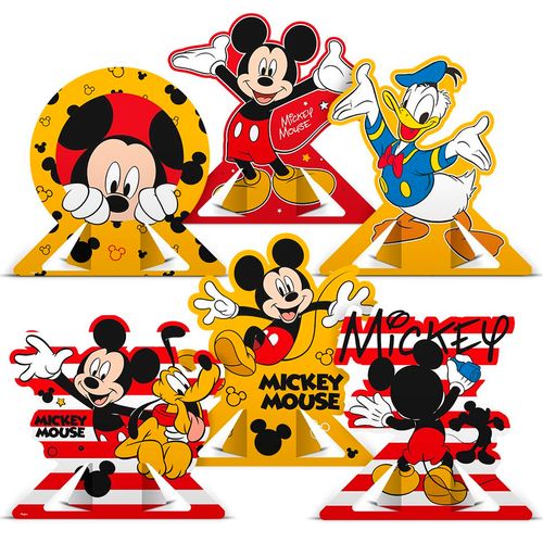 *Decoração de Mesa Mickey Mouse - 06 unidades