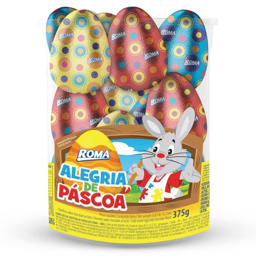 Ovinhos Alegria de Páscoa ao Leite - 25 unidades