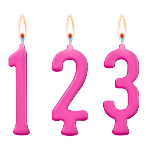 Vela Parabéns Pink