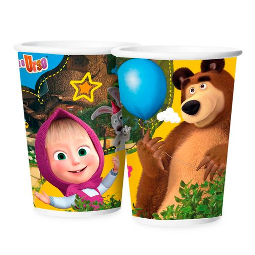 *Copo Papel Masha e o Urso - 08 unidades