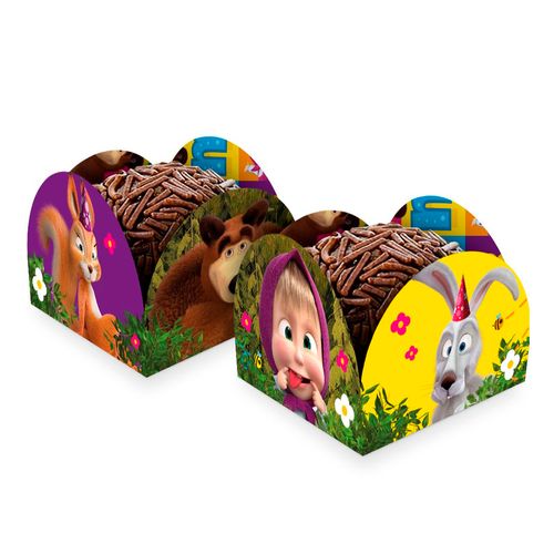 *Porta Forminha Masha e o Urso - 50 unidades