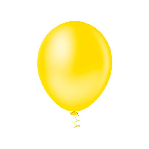 Balão 5 Liso Amarelo - 50 unidades