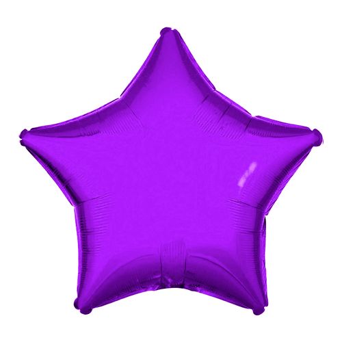 Balão Metalizado Estrela Roxo 18"