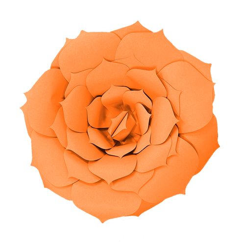 Flor de Papel 25cm - Laranja
