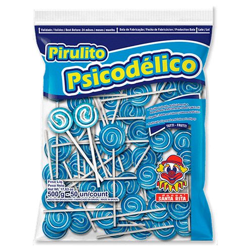 Pirulito Psicodélico Azul 500g