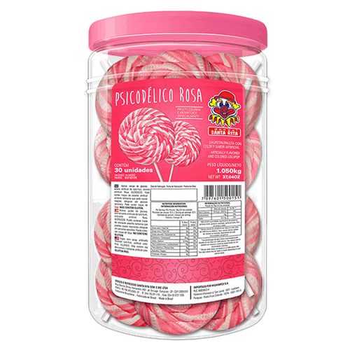 Pirulito Psicodélico Gigante Rosa 1,05kg