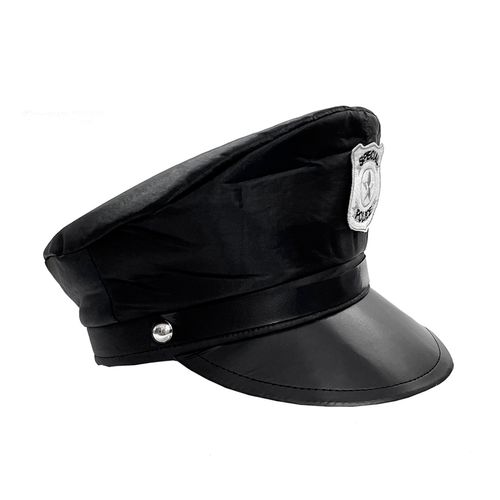 Quepe Policial Preto Infantil