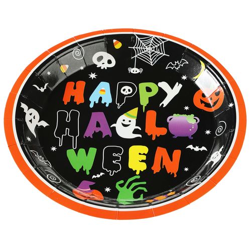 Prato de Papel Halloween Happy Halloween - 10 unidades