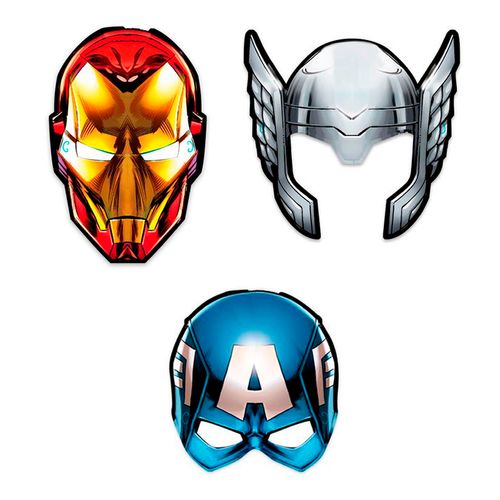 *Máscara Papel Avengers Animated - 06 unidades