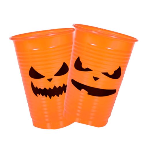 Copo Halloween Abóbora 300ml  - 20 unidades