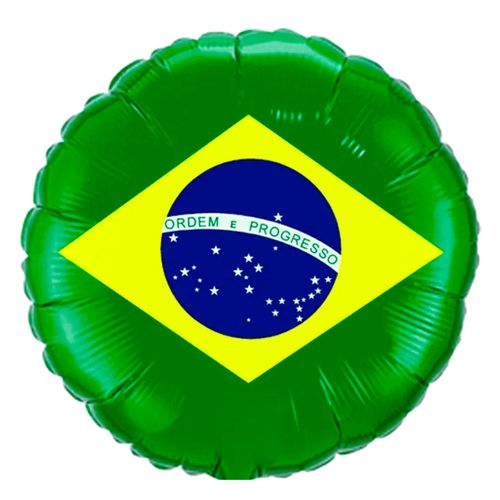 Balão Metalizado Redondo Brasil